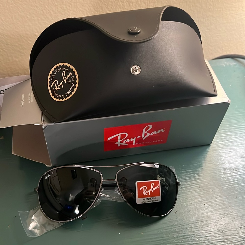 Ray Ban 3293 gunmetal frames green lenses